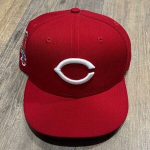 New Era Red Baseball Cap with White Logo